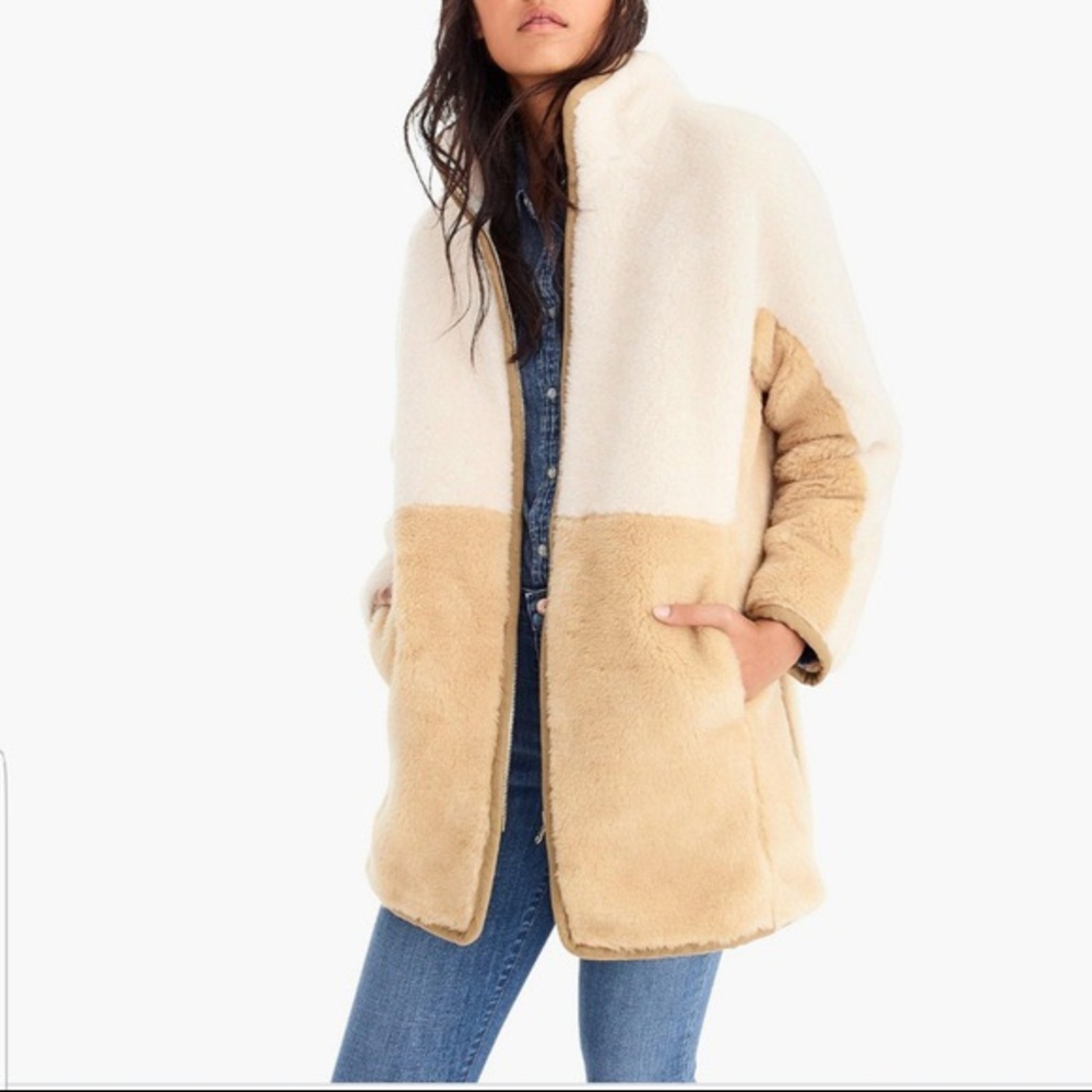 J Crew teddy zip up fleece